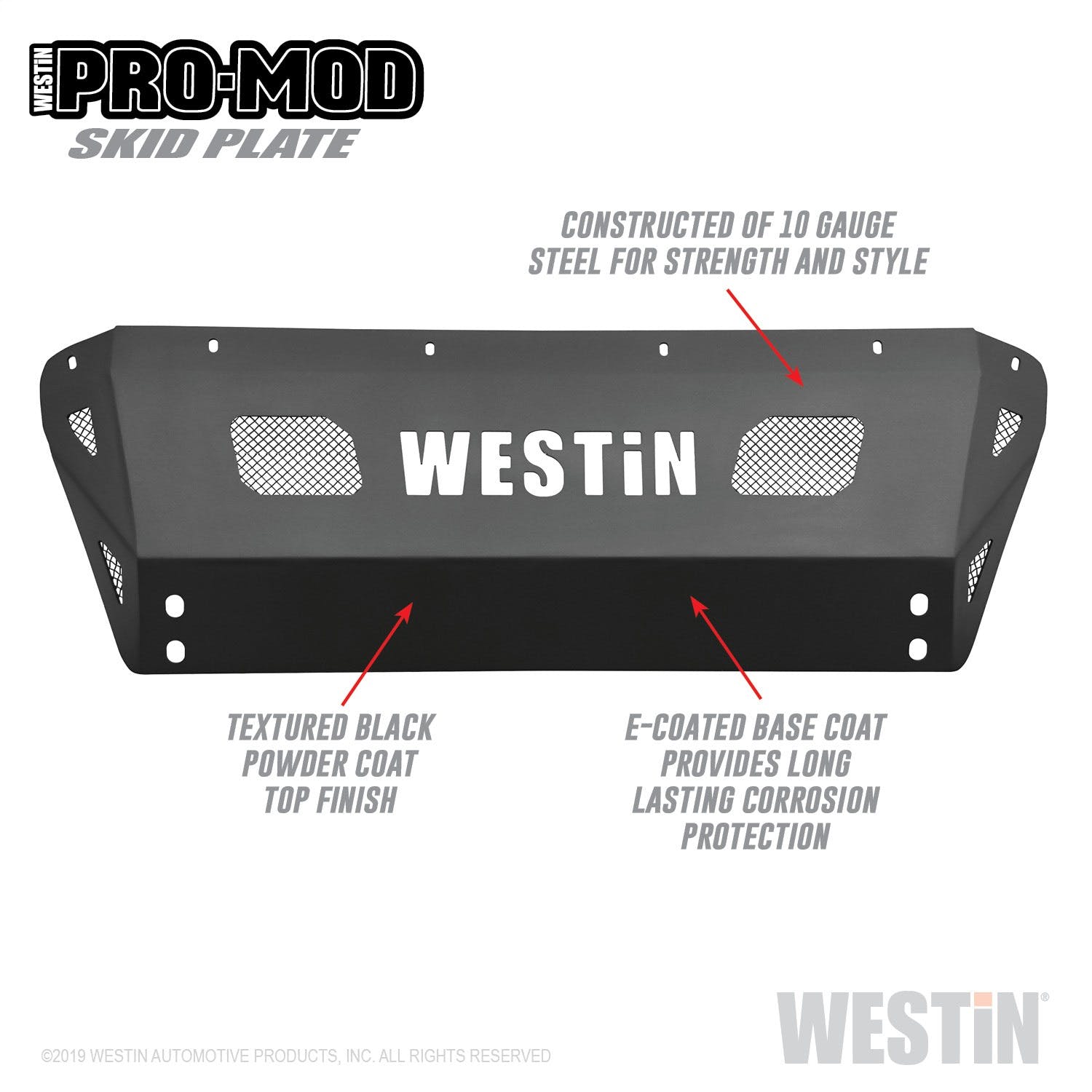 Westin Automotive 58-72015 Pro-Mod Skid Plate Textured Black