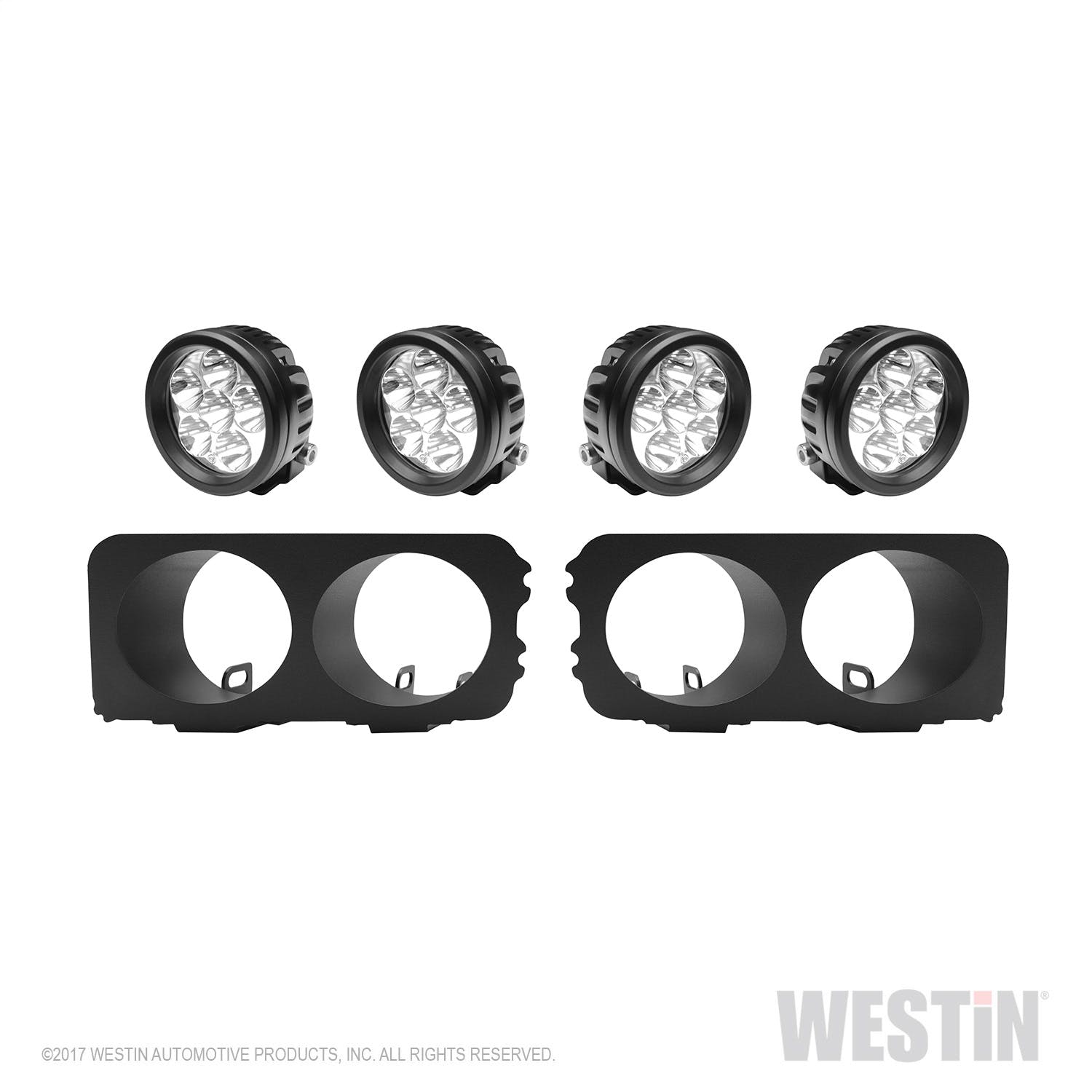 Westin Automotive 58-9905 Outlaw Bumper Light Kit Round Textured Black