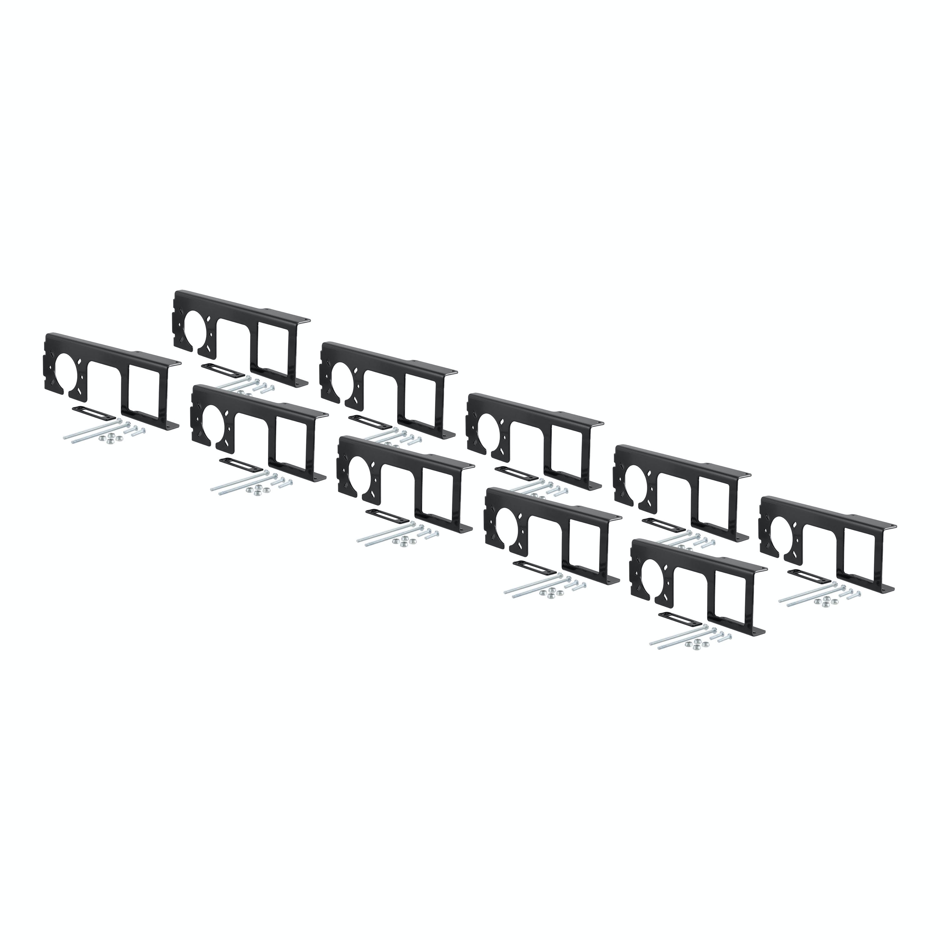 CURT 58000010 Easy-Mount Wiring Brackets for 4 or 5-Flat and 6 or 7-Round (2 Receiver, 10-Pack)