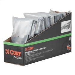 CURT 57205 Connector Mounting Brackets for 7-Way RV Blade (Black, 12-Pack)
