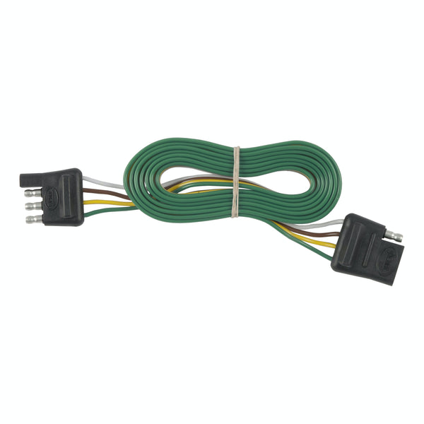 CURT 58051 4-Way Flat Connector Plug and Socket with 72 Wires (Packaged)