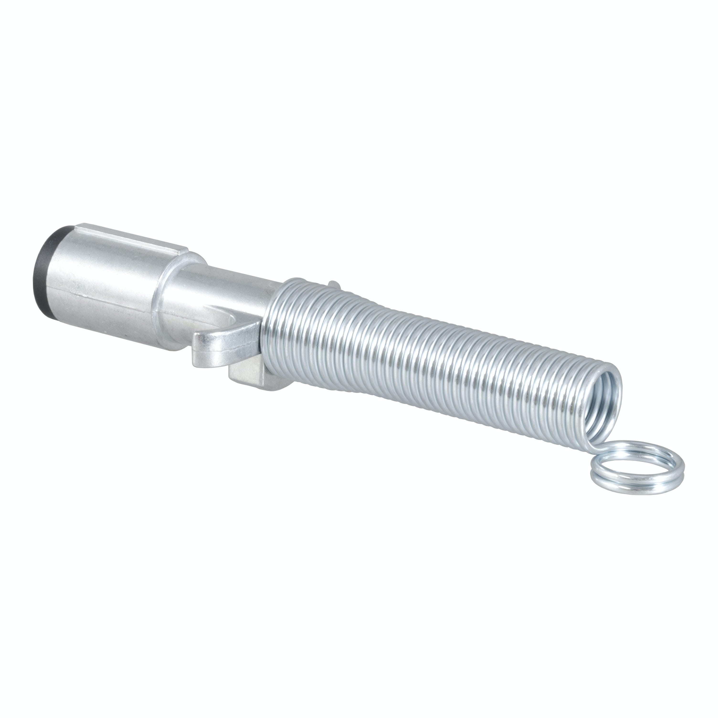 CURT 58083 6-Way Round Connector Plug with Spring (Trailer Side, Packaged)