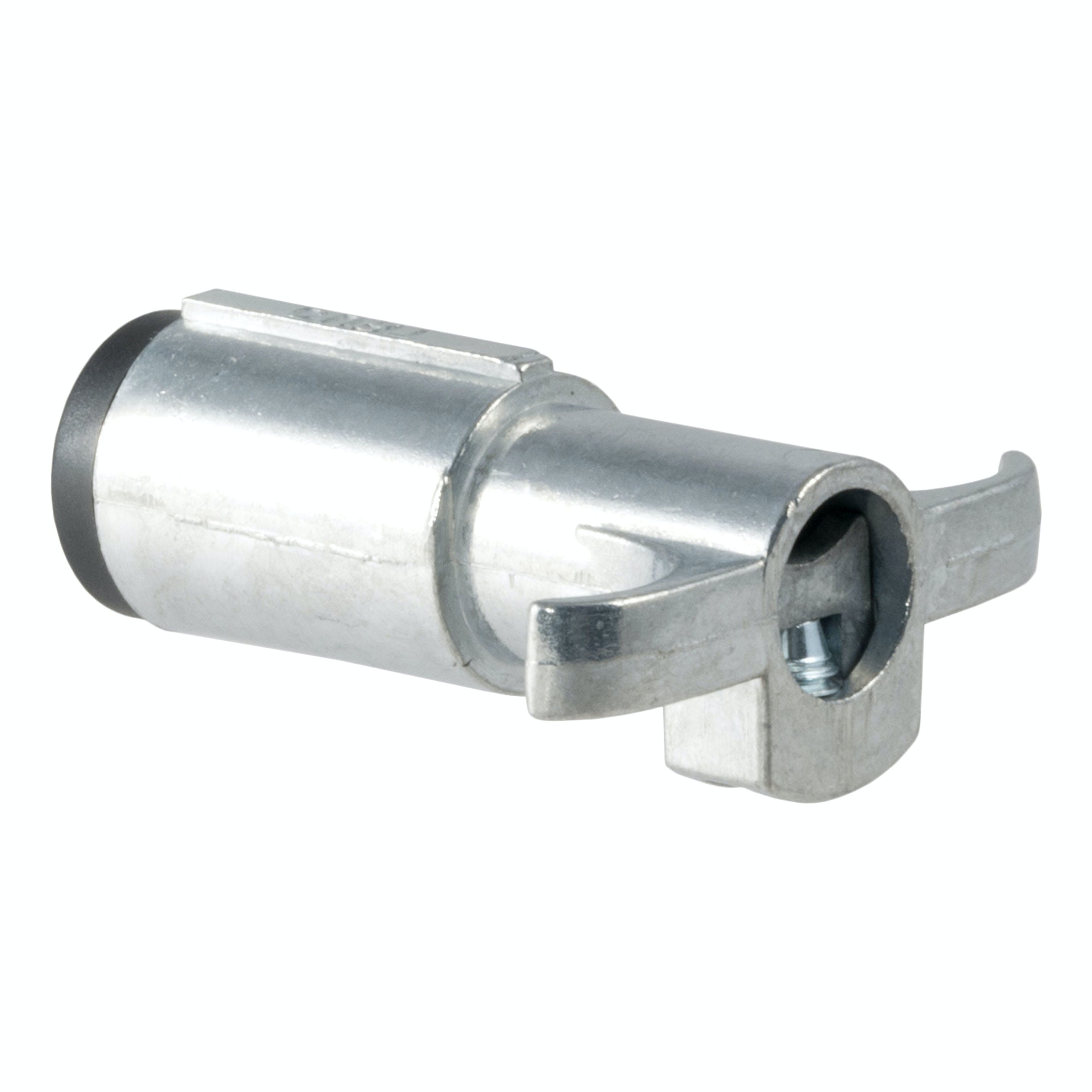 CURT 58120 6-Way Round Connector Plug (Trailer Side, Chrome Plastic)