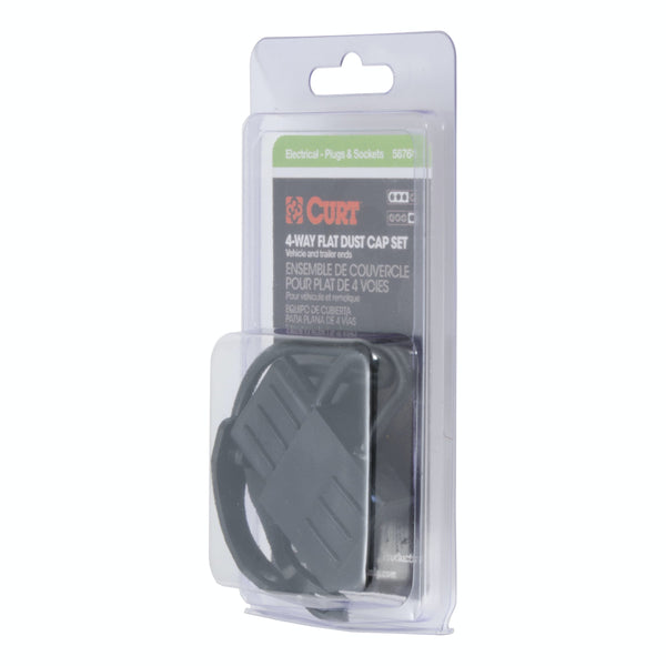 CURT 58761 4-Way Flat Connector Dust Cover Set (Packaged)
