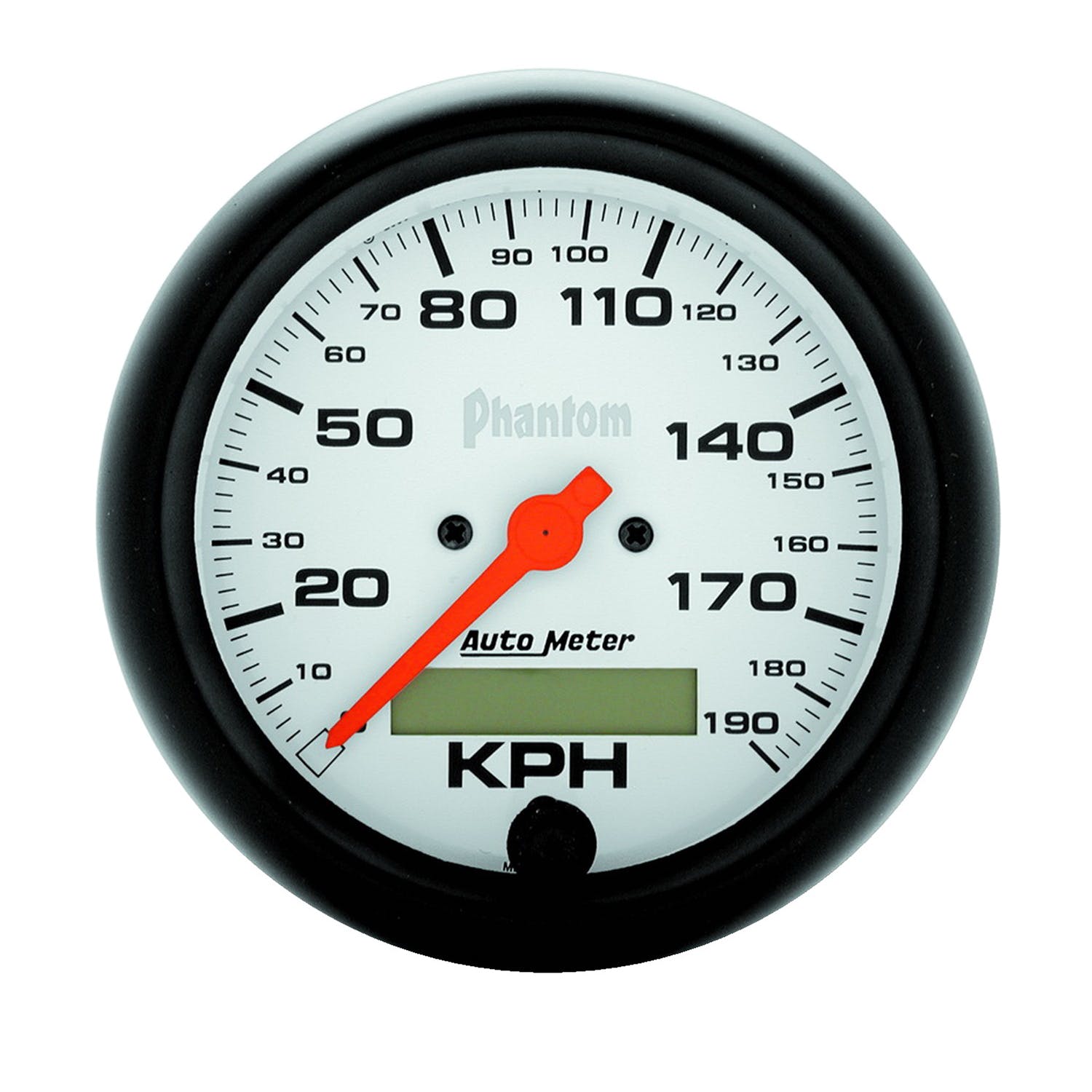 AutoMeter Products 5887-M Gauge; Speedometer; 3 3/8in.; 190km/h; Elec. Prog. w/LCD Odo; Phantom
