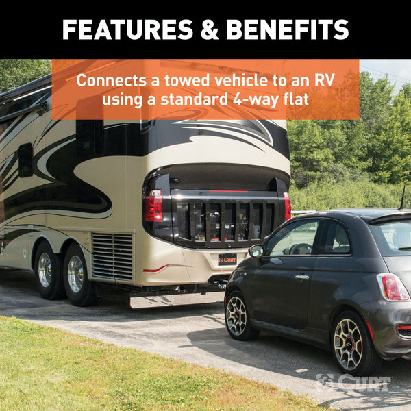 CURT 58910 Custom Towed-Vehicle RV Wiring Harness, Select Chevrolet Colorado, GMC Canyon