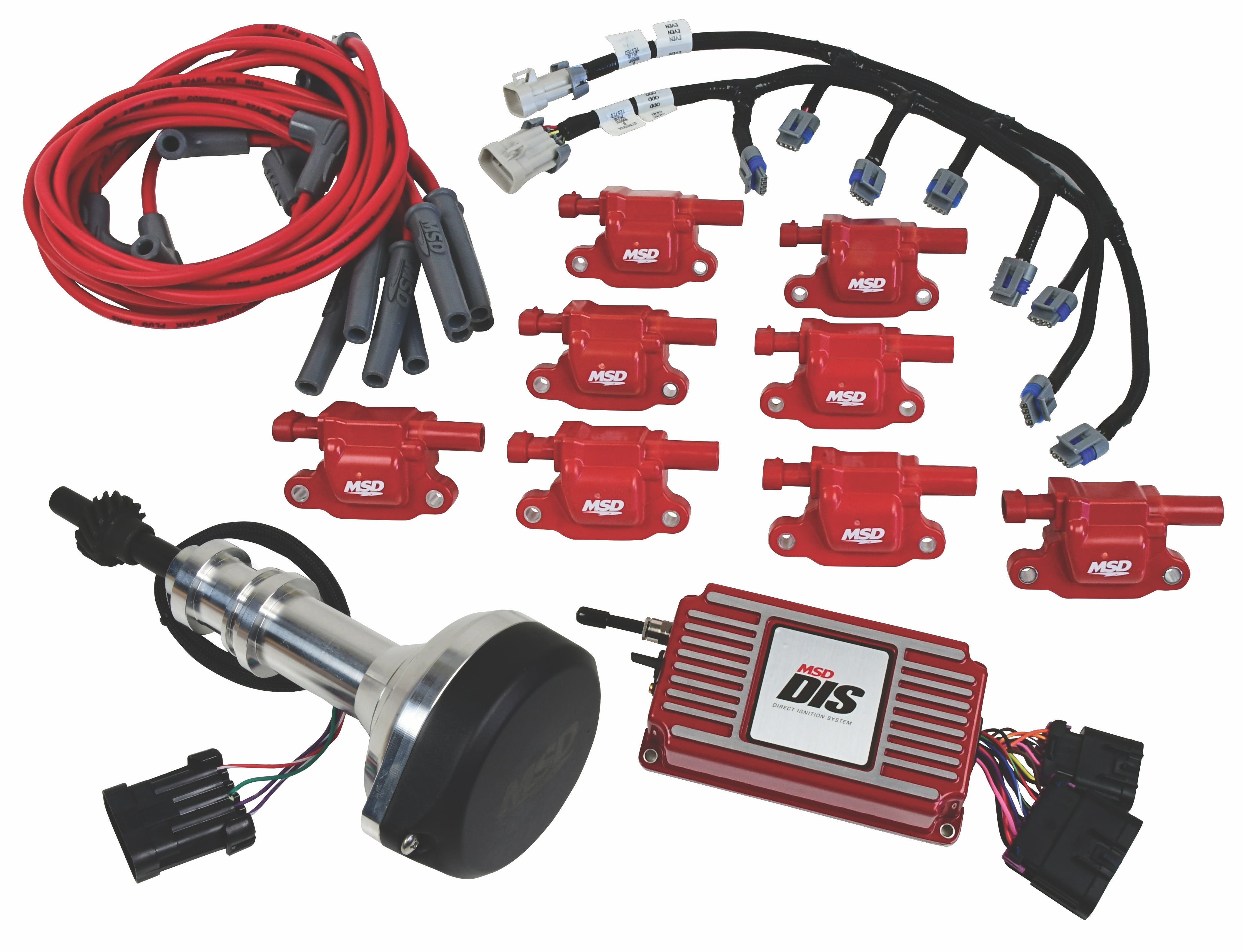 MSD Performance 60153 DIS Kit, Small Block Ford, 351W, Red