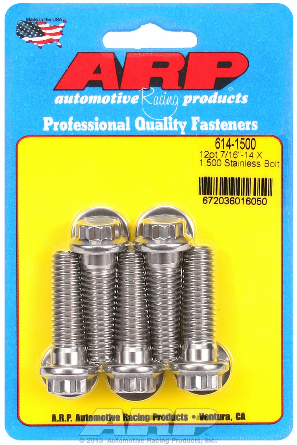 ARP 614-1500 7/16-14 X 1.500 12pt 1/2 wrenching SS bolts