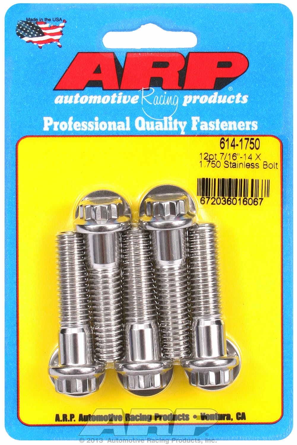 ARP 614-1750 7/16-14 X 1.750 12pt 1/2 wrenching SS bolts