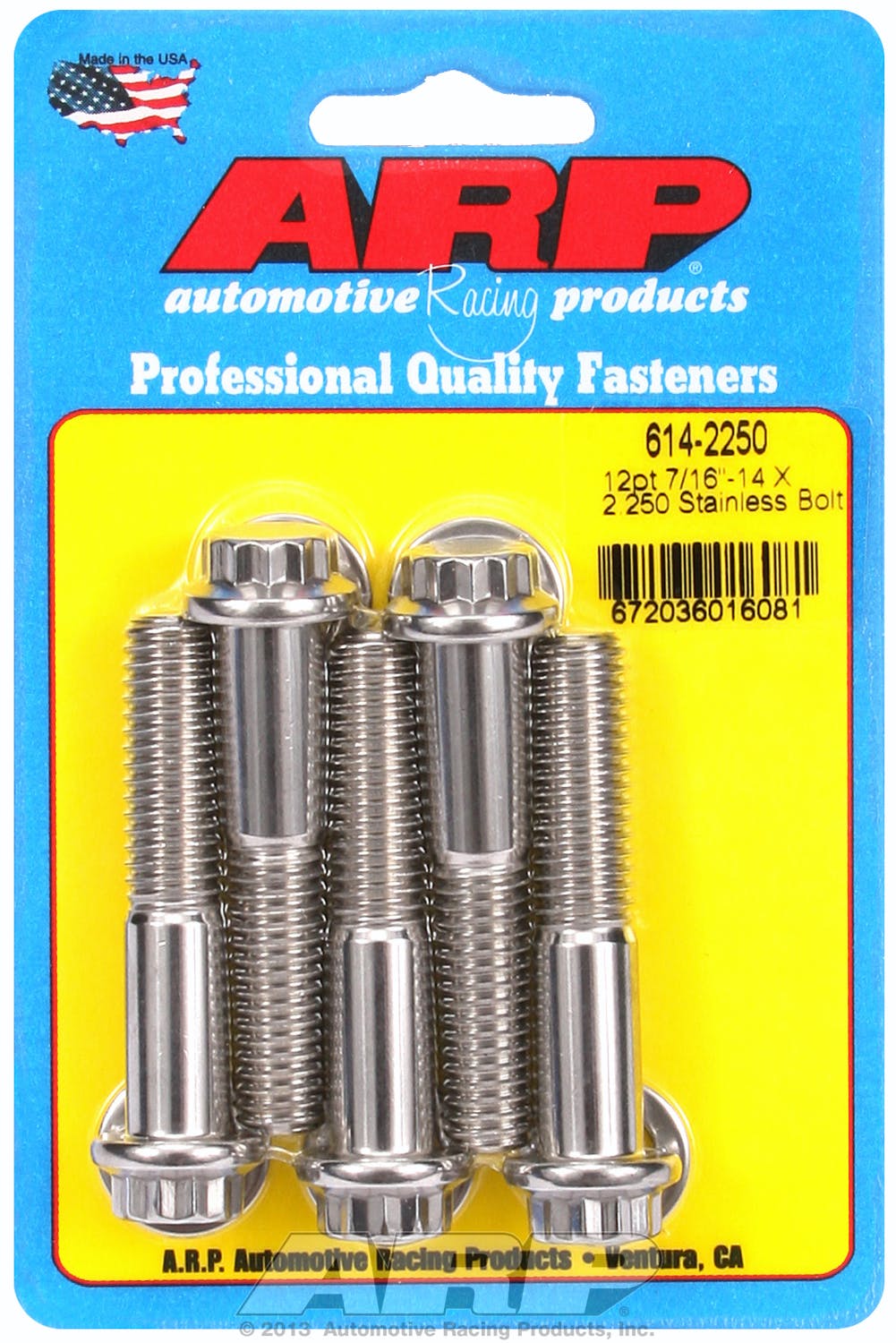 ARP 614-2250 7/16-14 X 2.250 12pt 1/2 wrenching SS bolts