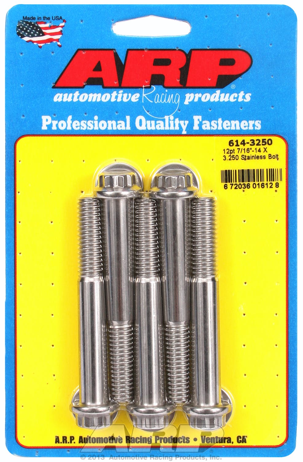 ARP 614-3250 7/16-14 X 3.250 12pt 1/2 wrenching SS bolts