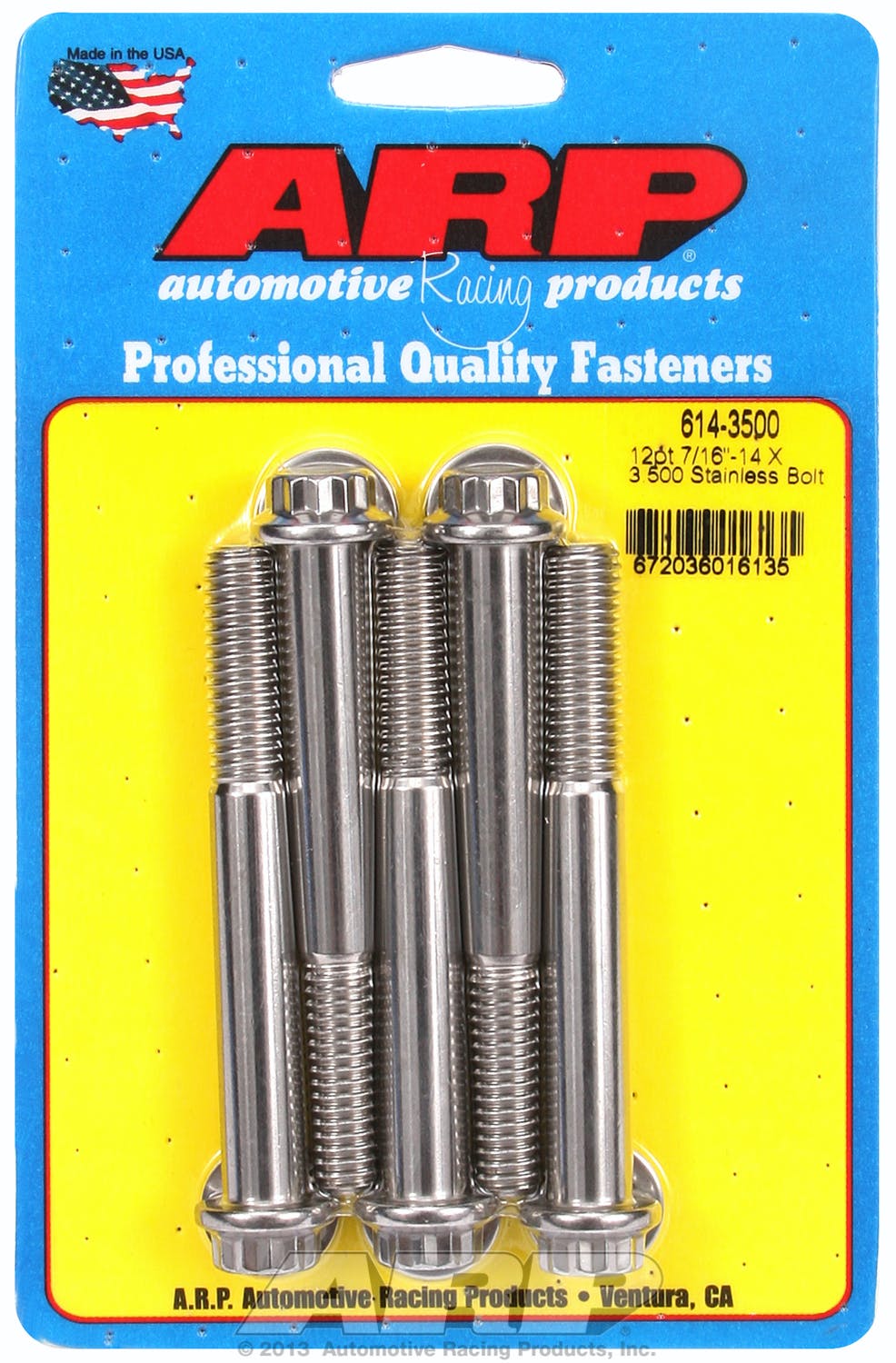 ARP 614-3500 7/16-14 X 3.500 12pt 1/2 wrenching SS bolts