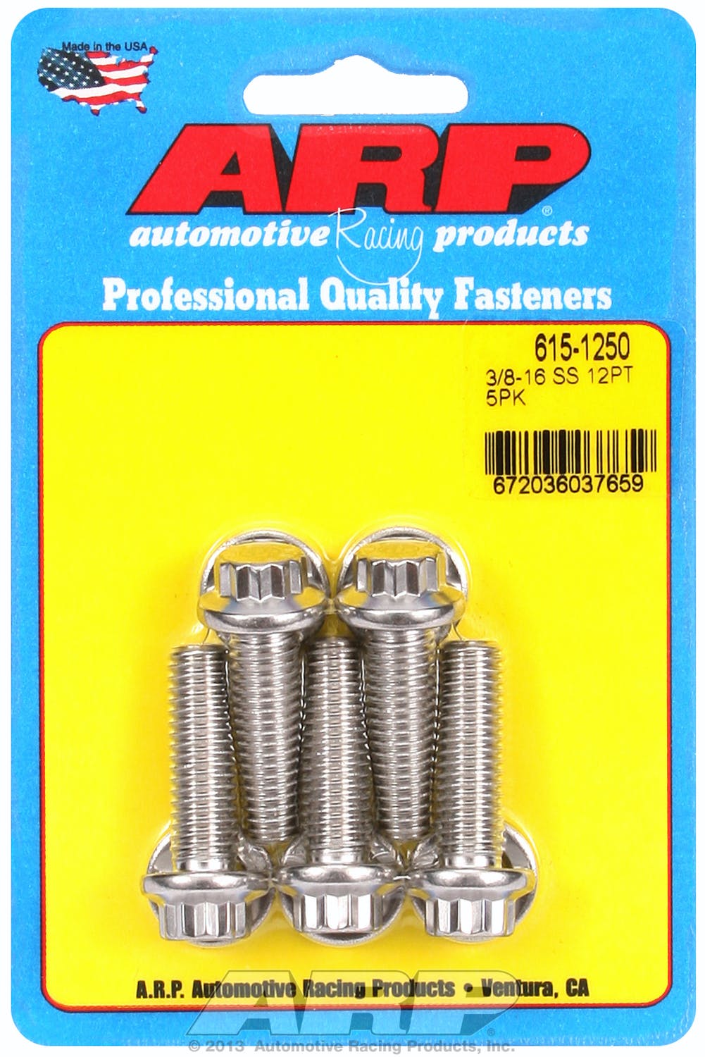 ARP 615-1250 3/8-16 x 1.250 12pt 7/16 wrenching SS bolts