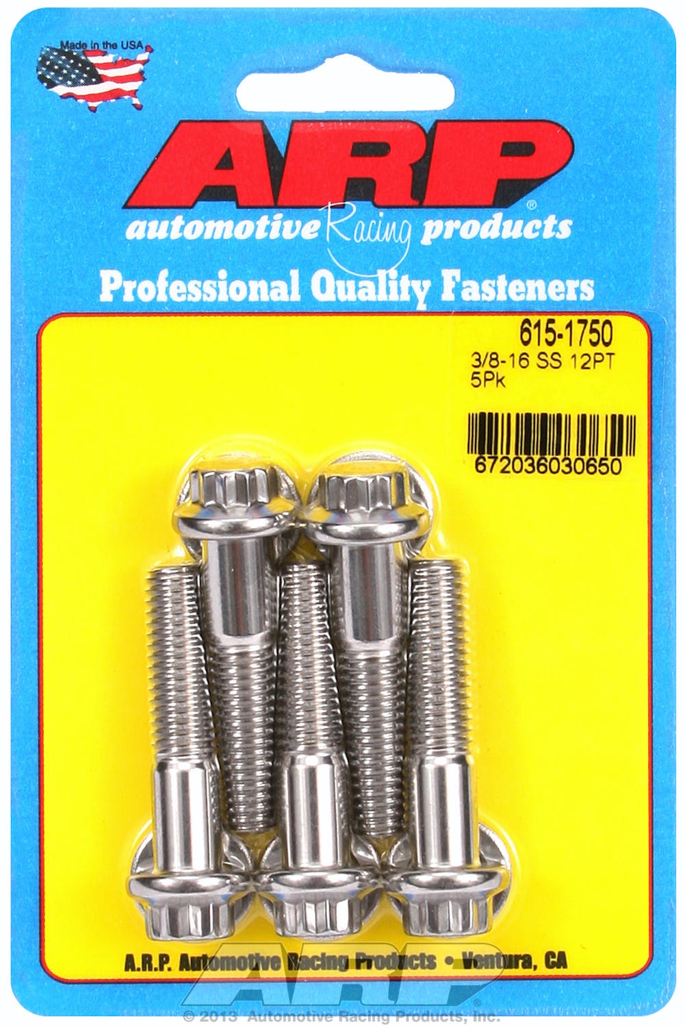 ARP 615-1750 3/8-16 x 1.750 12pt 7/16 wrenching SS bolts