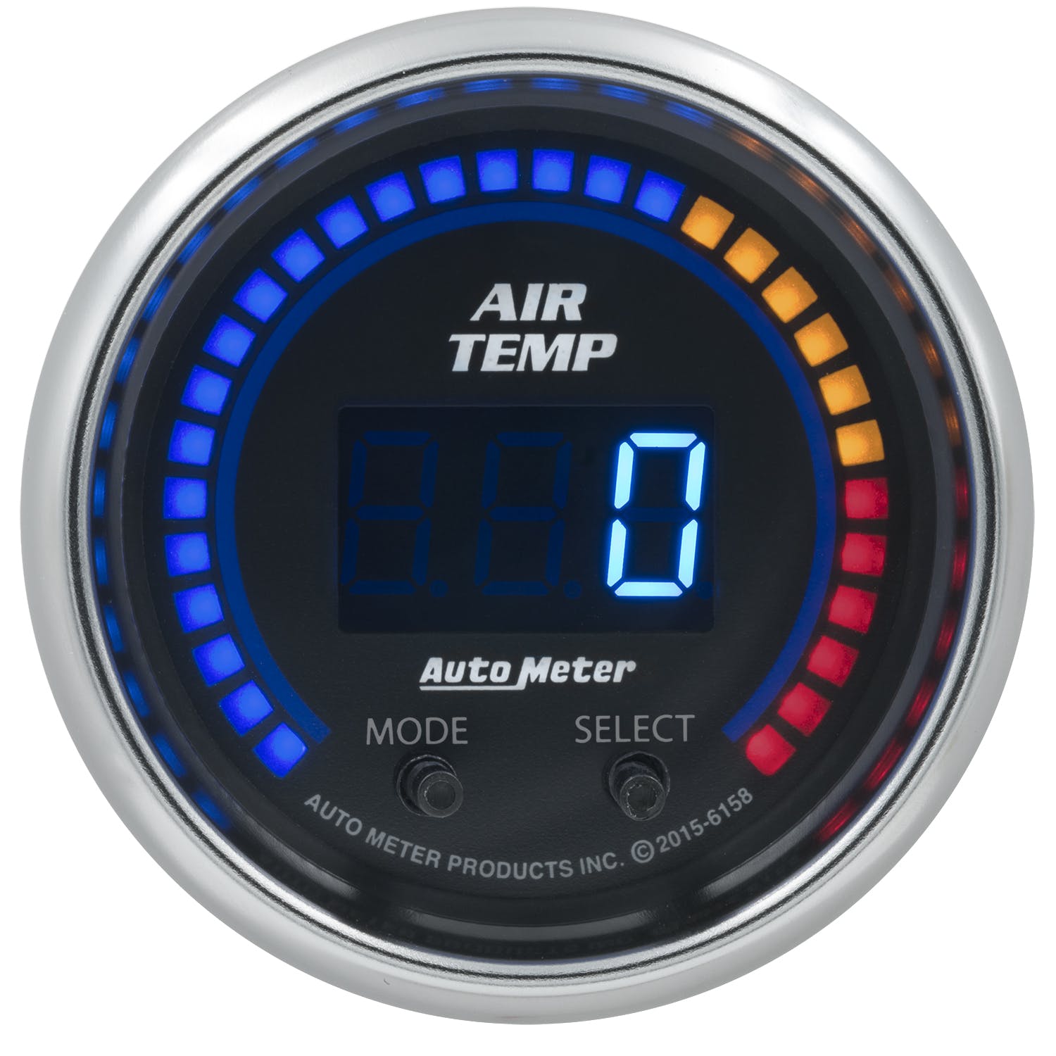 AutoMeter Products 6158 Dual Air Temperature Gauge 2 1/16 0-300° F, Digital Cobalt
