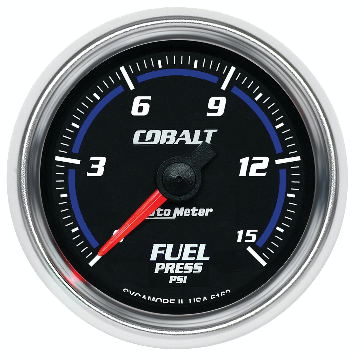 AutoMeter Products 6162 2-1/16in Full Sweep Fuel Pressure 0-15 PSI, Cobalt