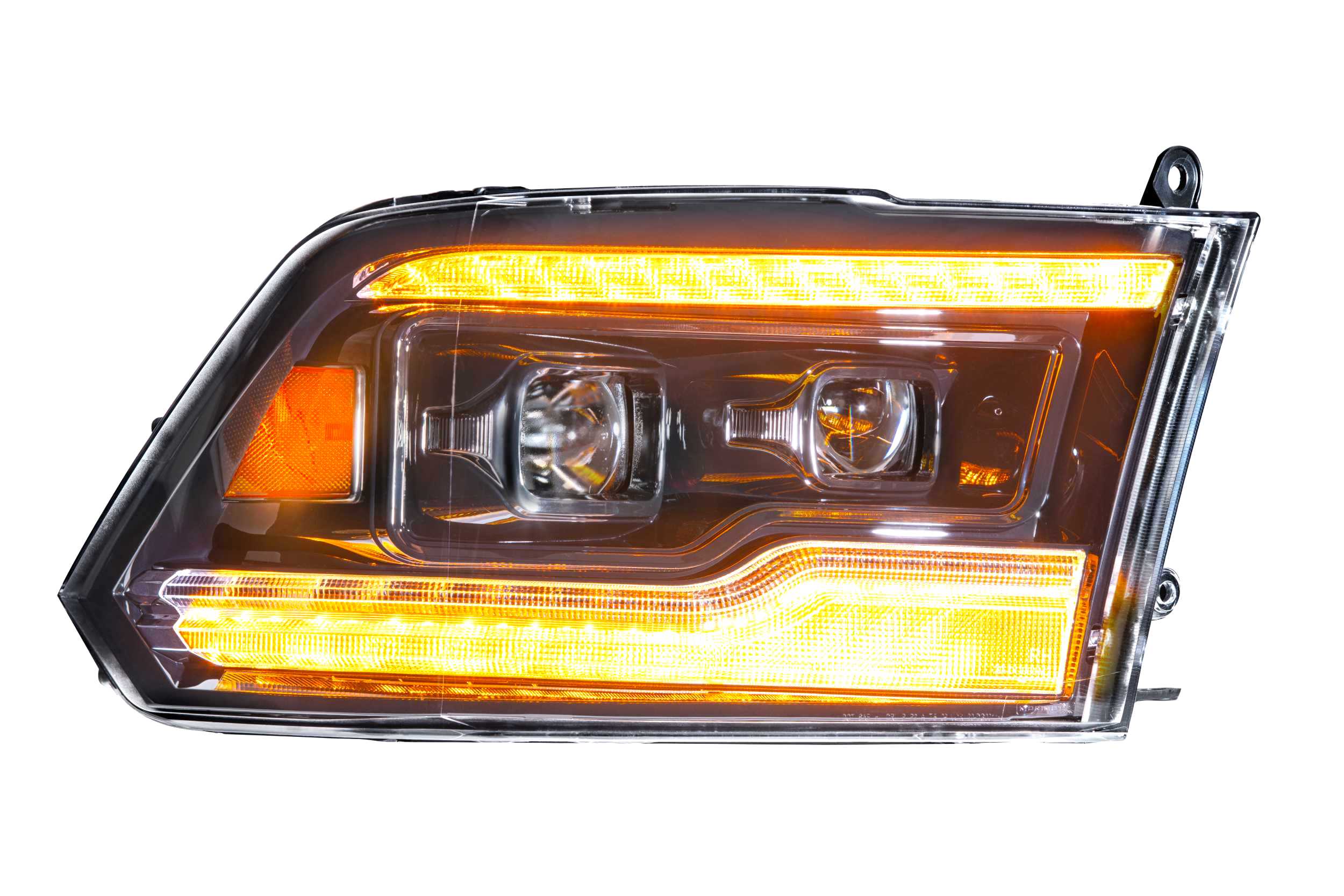 Morimoto XB LED Headlights: Dodge Ram (09-18) (Pair / Amber DRL) LF520-A-ASM