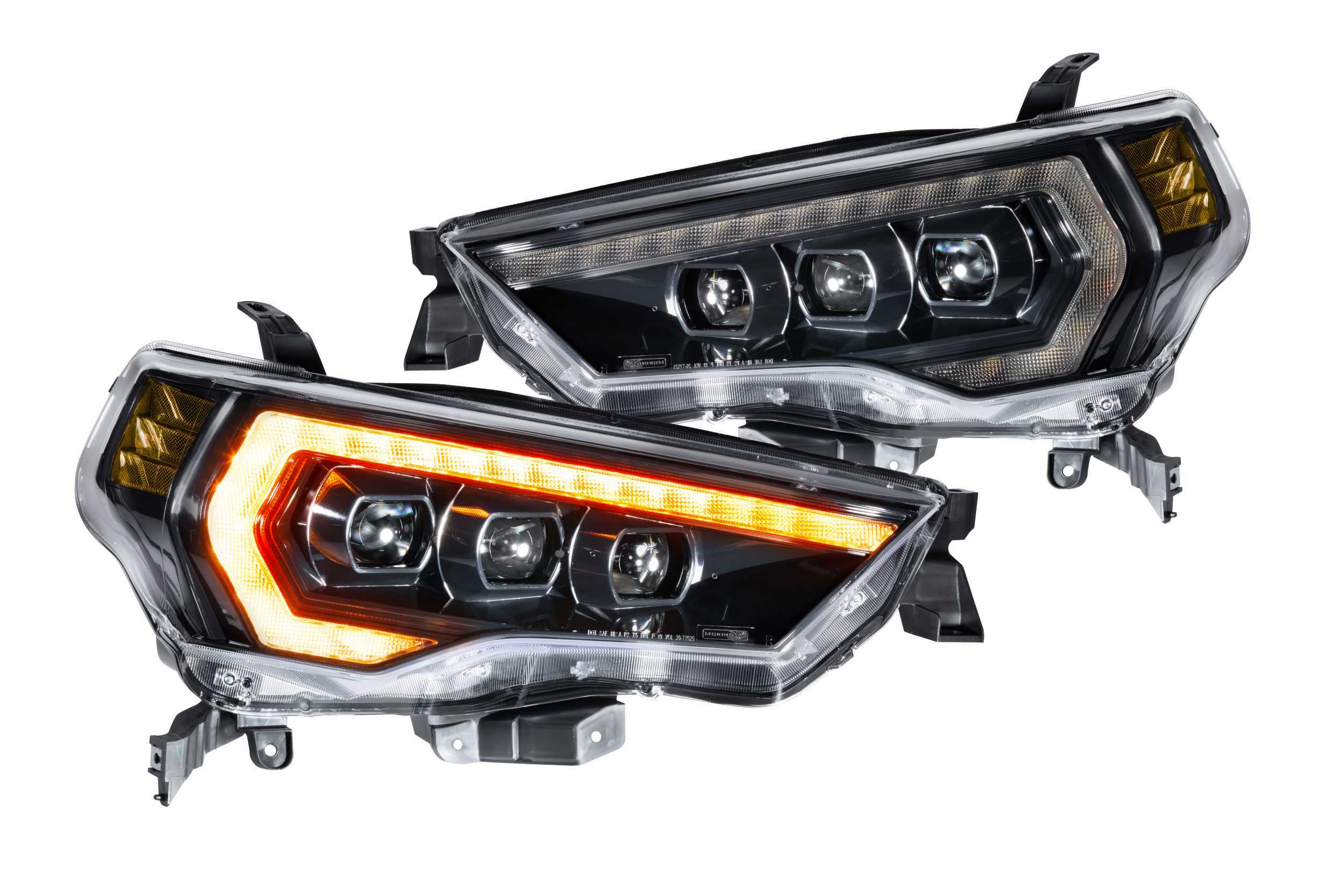 Morimoto XB LED Headlights: Toyota 4Runner (14-22) (Pair / ASM / Amber DRL) (Gen 2) LF531.2-A-ASM