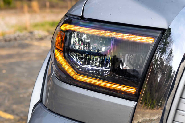 Morimoto XB LED Headlights: Toyota Tundra (07-13) (Pair / ASM / Amber DRL) LF533-A-ASM