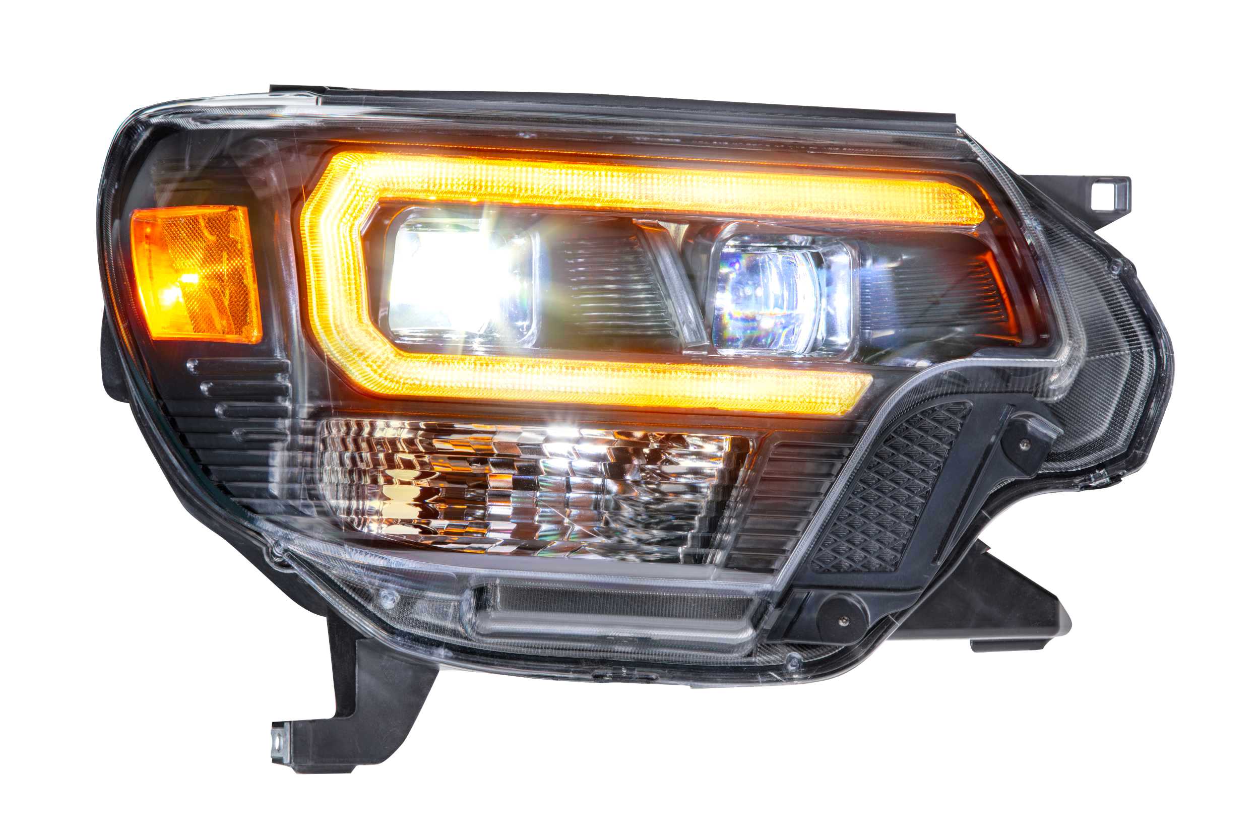 Morimoto XB Hybrid LED Headlights: Toyota Tacoma (12-15) (Pair / ASM / Amber DRL) LF529-A