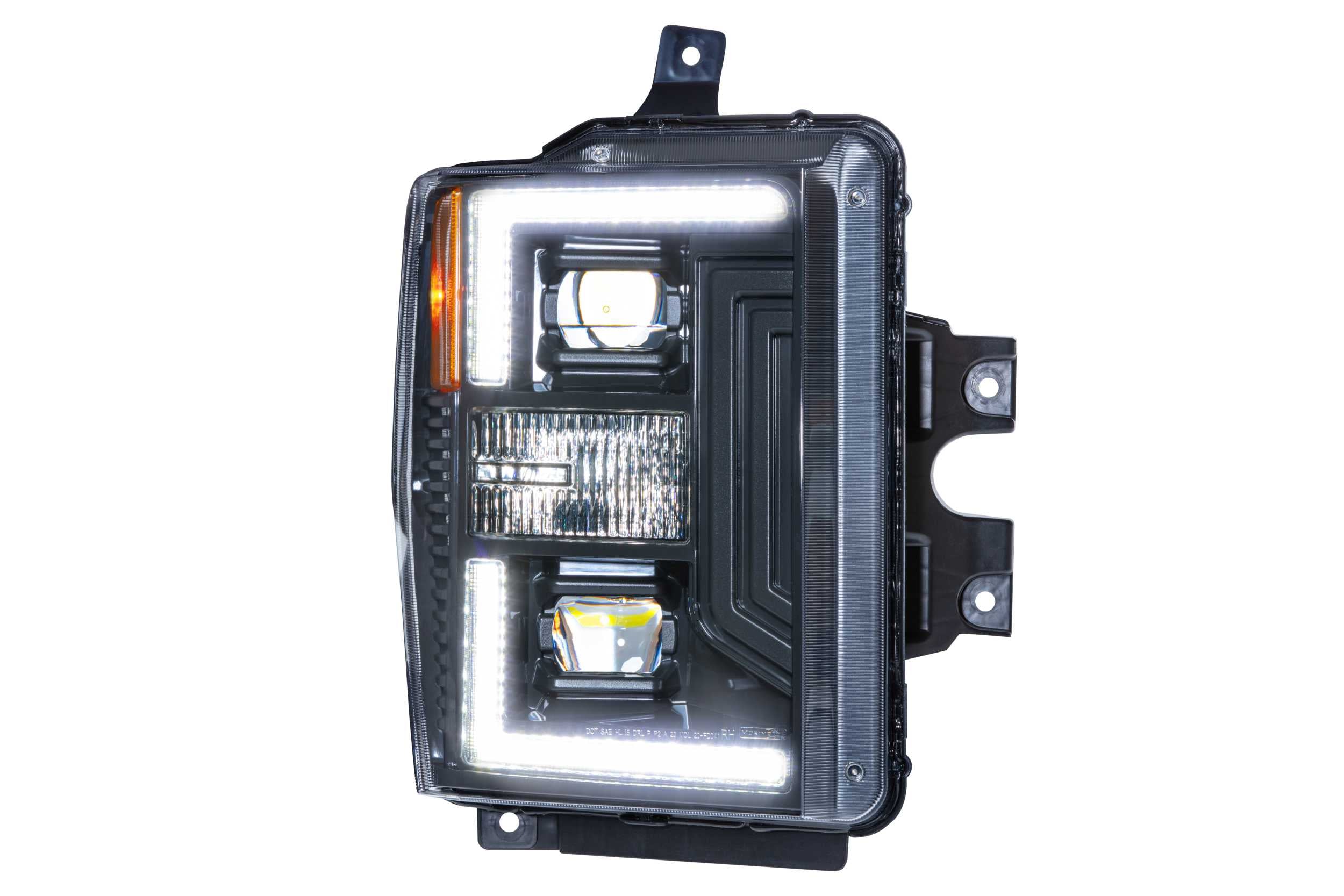 Morimoto XB Hybrid LED Headlights: Ford Super Duty (08-10) (Pair / ASM) LF555