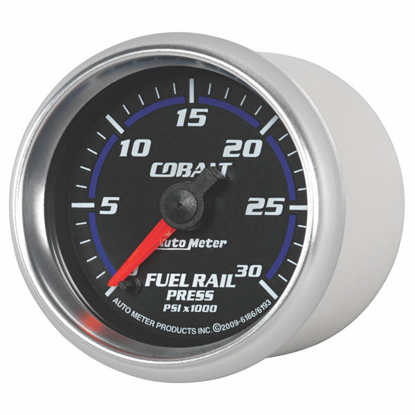 AutoMeter Products 6186 2-1/16 Fuel Rail Pressure Gauge Cobalt - 0 to 30,000 psi