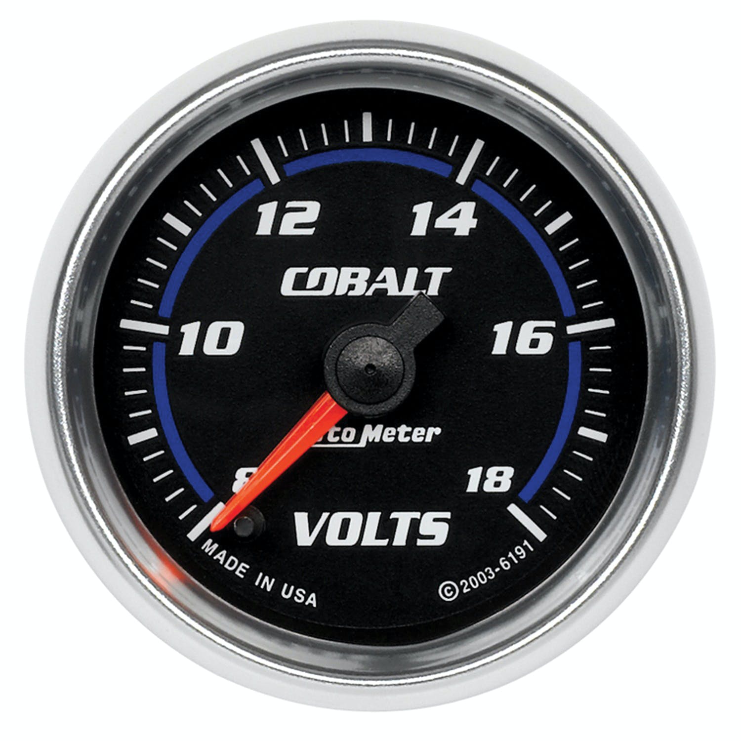 AutoMeter Products 6191 Gauge; Voltmeter; 2 1/16in.; 18V; Digital Stepper Motor; Cobalt
