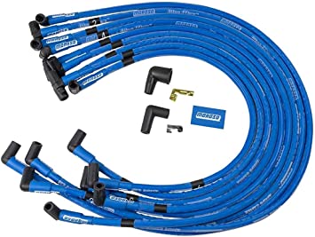 Moroso 72416 Blue Max Custom Race Wire Set (Blue/Sleeved/BBC/Under Header/HEI/90° Boots)