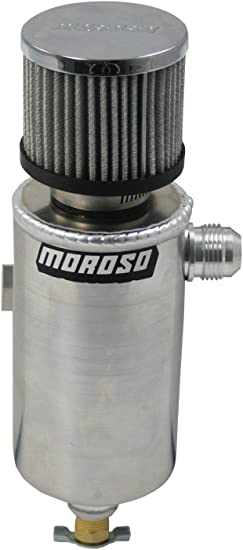 Moroso 85461 Aluminum Remote Breather Tank (-12 AN Roll Bar Mount)