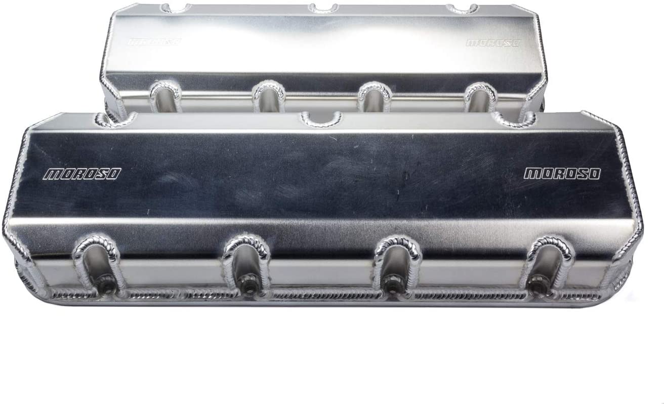 Moroso 68489 Fabricated Aluminum Billet Rail Valve Cover (Brodix SR20/Dart PRO1 20°, 3 Tall)