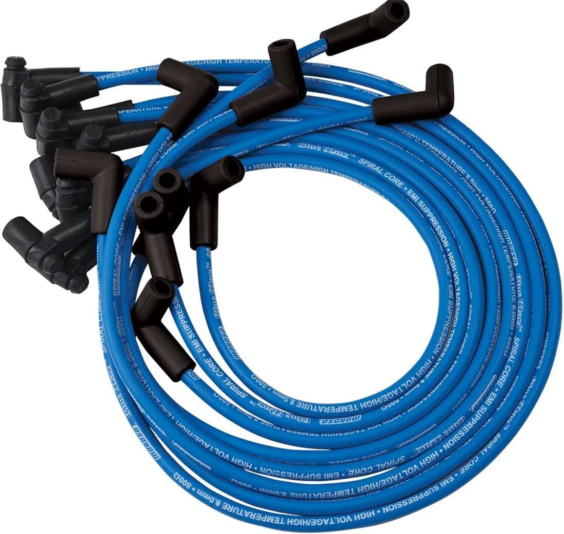 Moroso 72521 Blue Max Spiral Core Custom Wire Set (Blue/Unsleeved/90°/HEI)