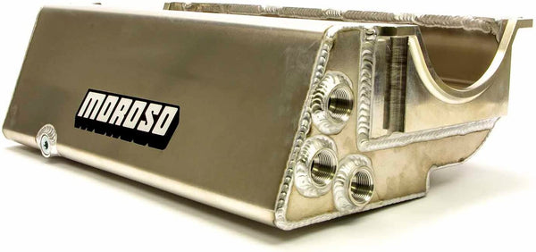 Moroso 21553 Dry Sump Kicked-Out Aluminum Oil Pan (6.5 deep/SBC, 3 P/U, Sprint Car)
