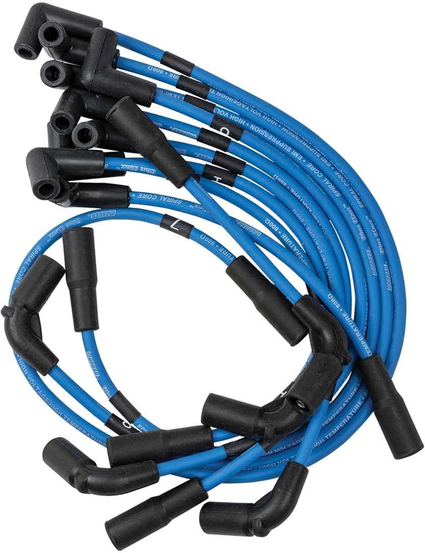 Moroso 72529 Blue Max Spiral Core Custom Wire Set (Blue/Unsleeved/90°/HEI)