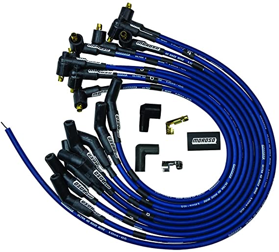 Moroso 73676 Ultra 40 Blue Custom Wire Set (Unsleeved, Ford 289-302, Non-HEI)