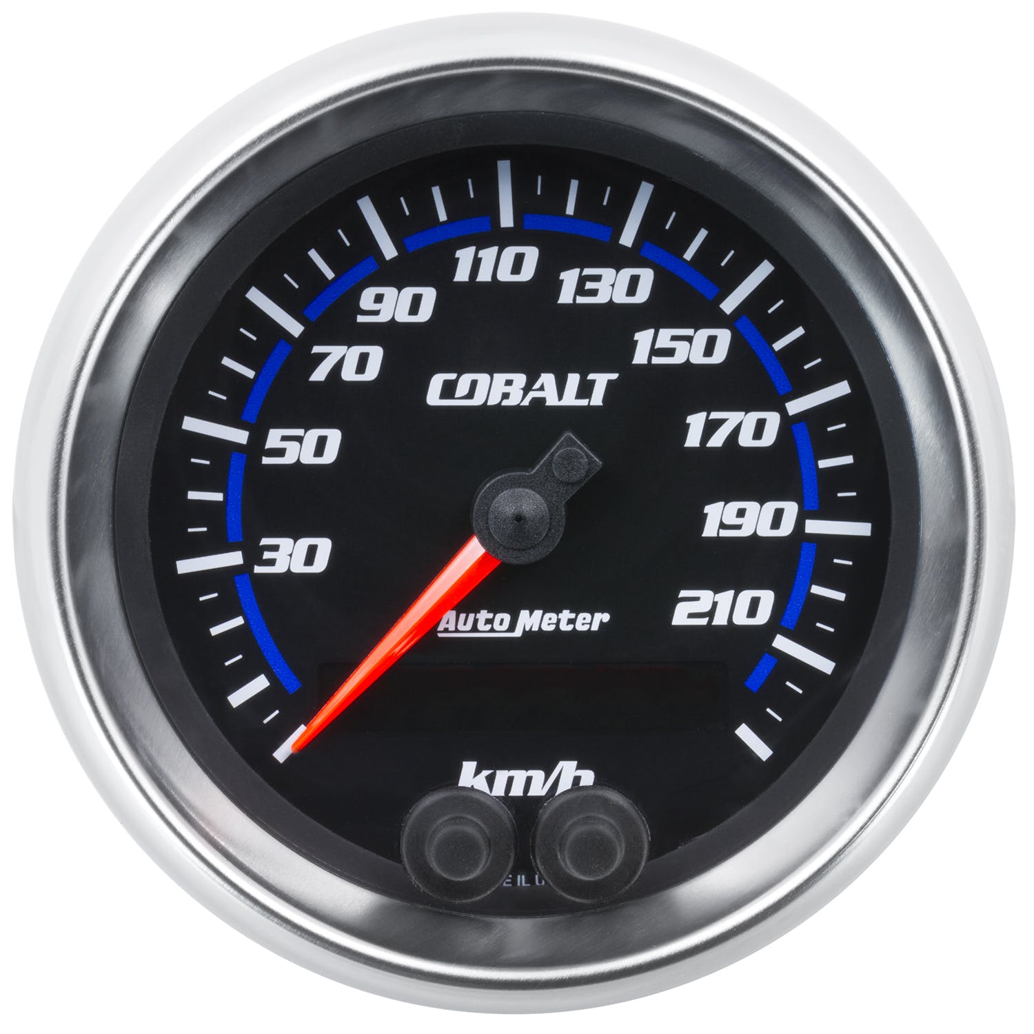 AutoMeter Products 6280-M Speedometer Gauge, 3 3/8, 225KM/H, GPS, Cobalt