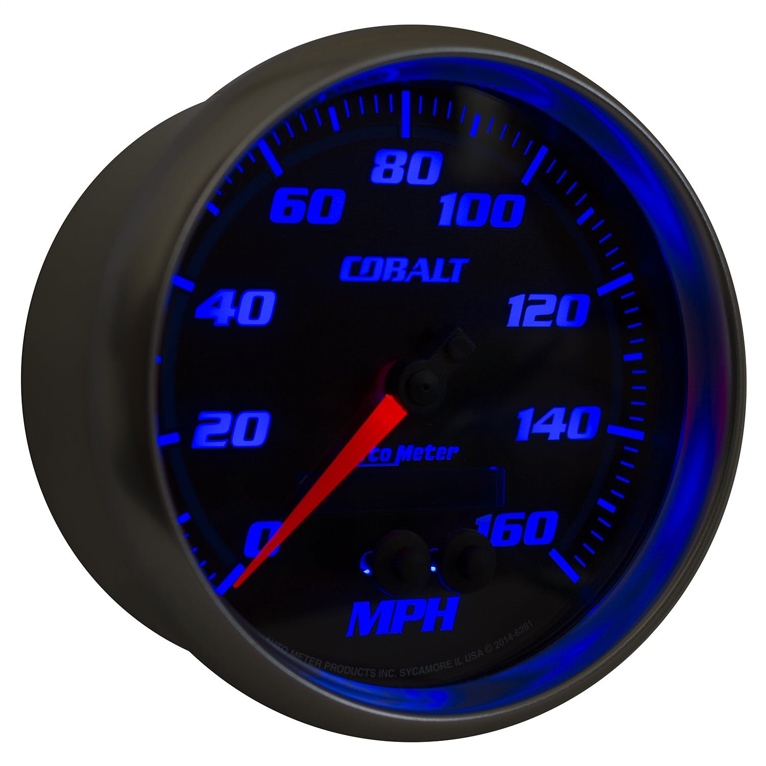 AutoMeter Products 6281 Cobalt Speedometer Gauge, 5, 140mph, GPS