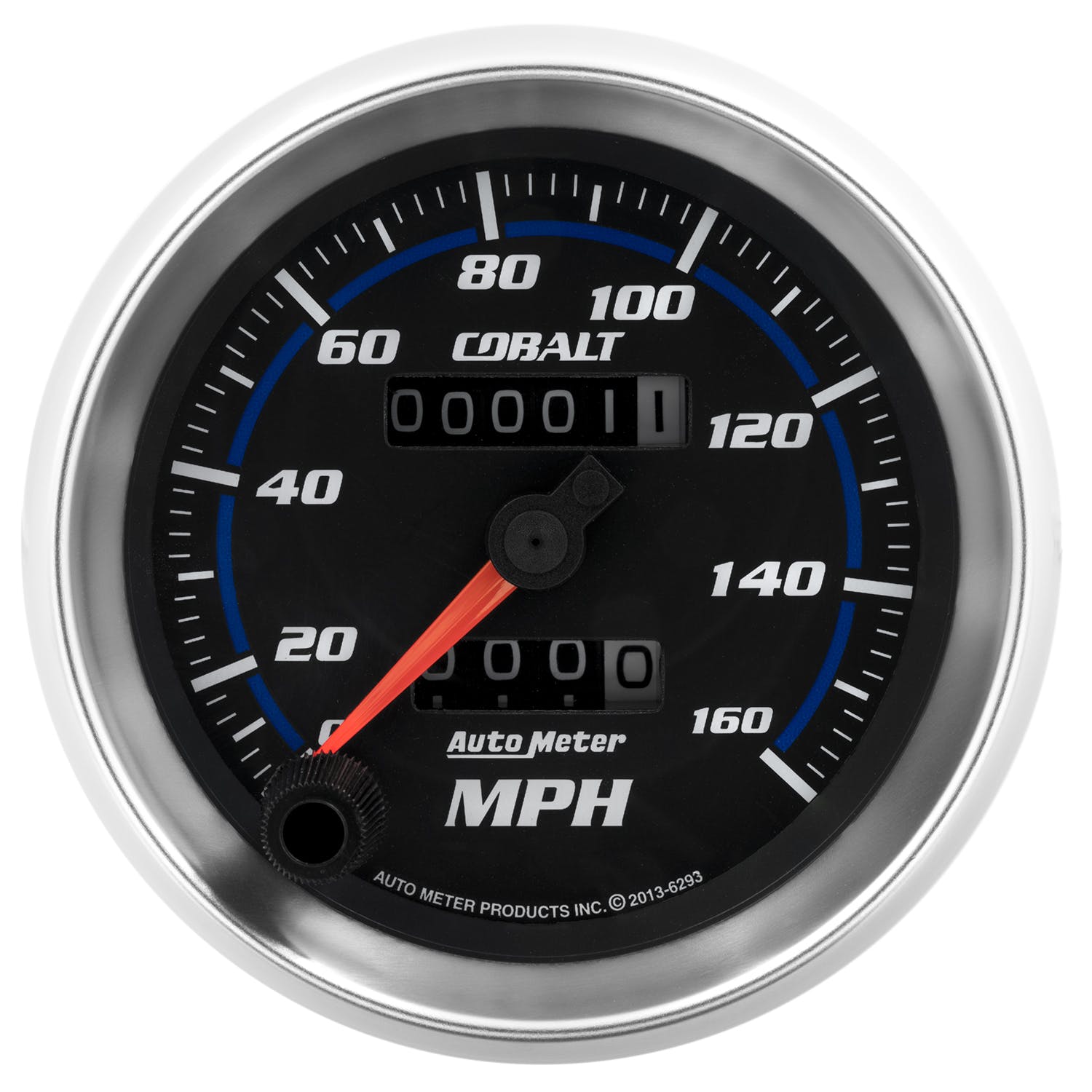 AutoMeter Products 6293 Gauge; Speedometer; 3 3/8in.; 160mph; Mechanical; Cobalt