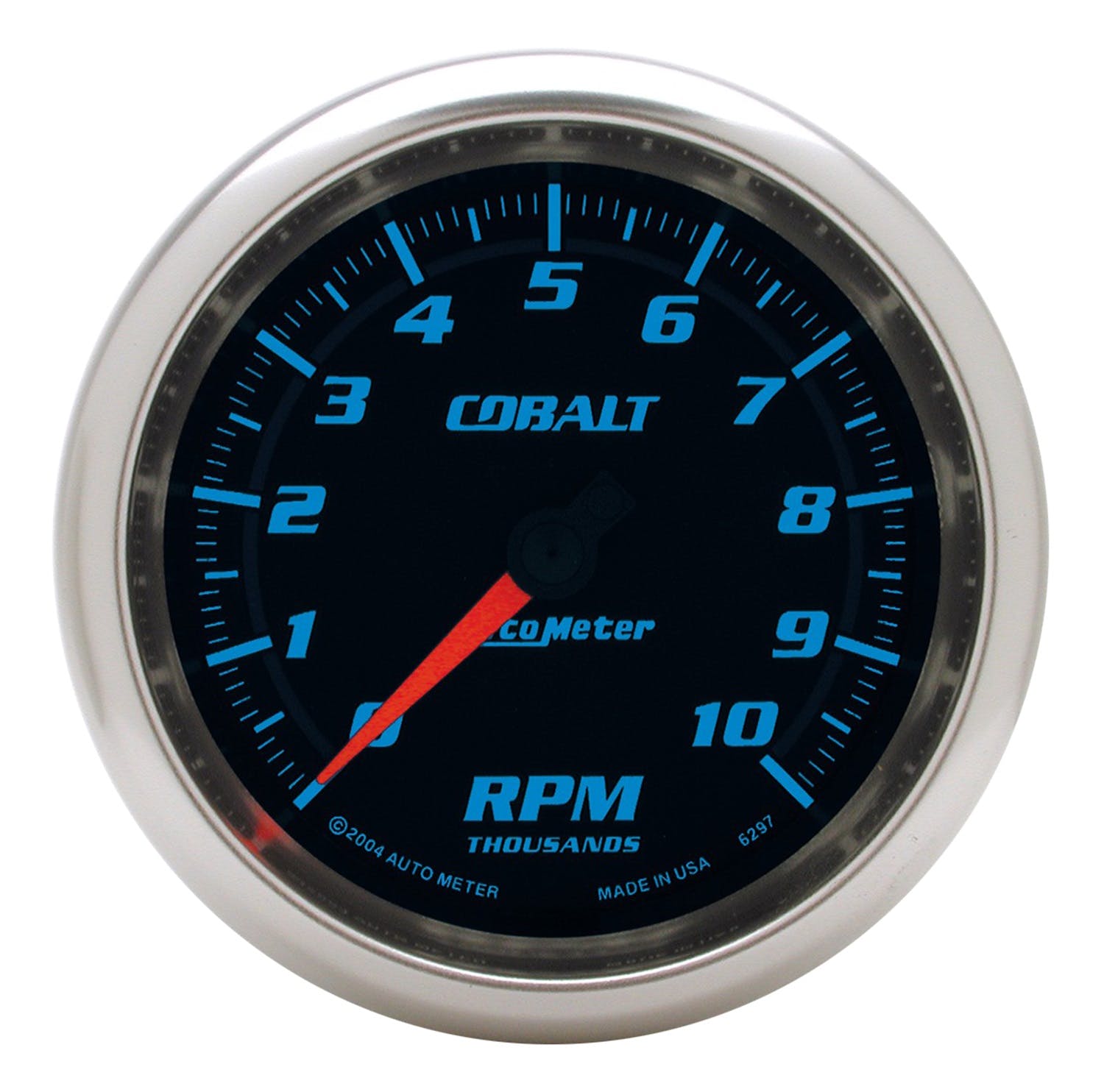 AutoMeter Products 6297 Gauge; Tachometer; 3 3/8in.; 10k RPM; In-Dash; Cobalt
