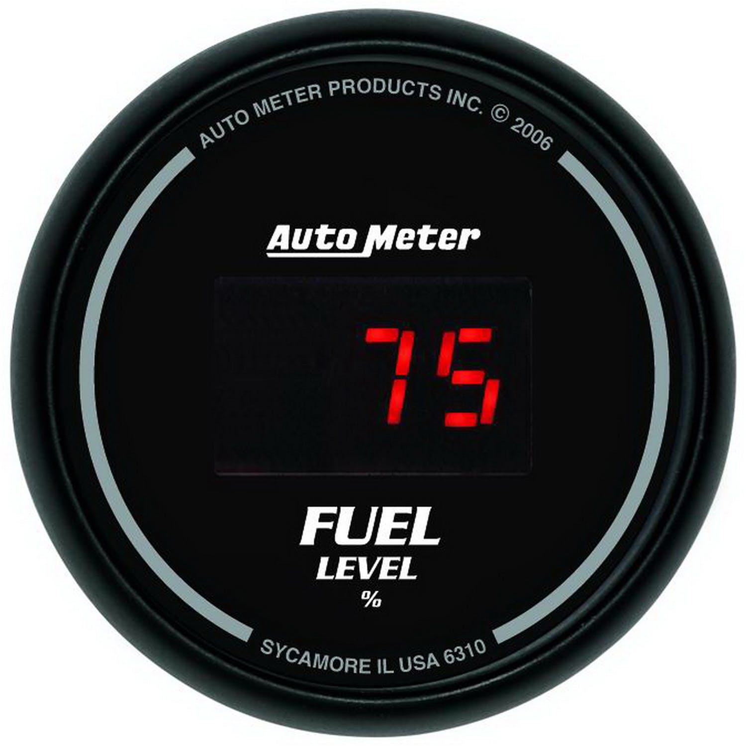 AutoMeter Products 6310 2-1/16in Fuel Level, Prog w/Presets - Digital Black