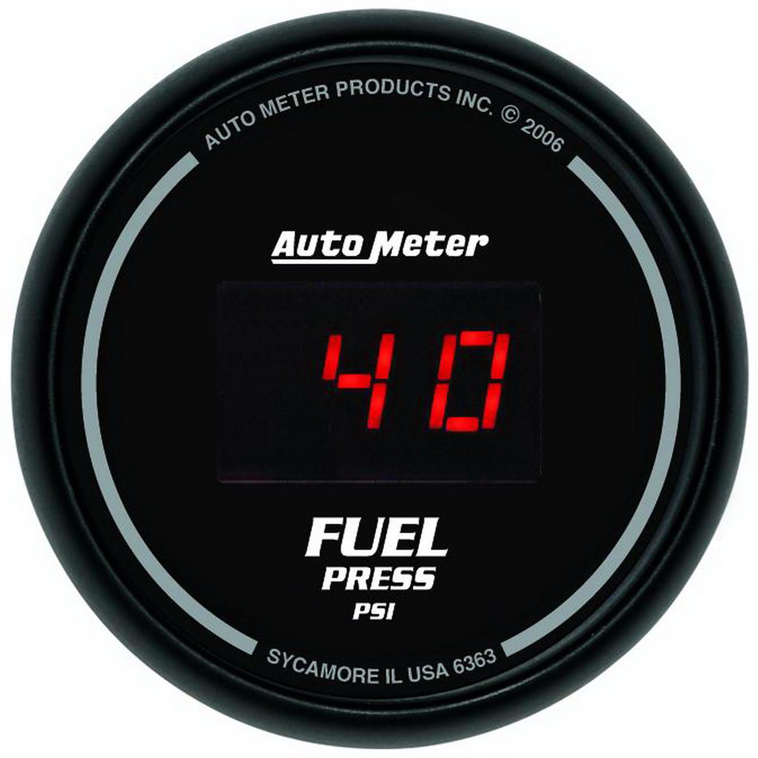 AutoMeter Products 6363 2-1/16in Fuel Press, 0- 100 PSI - Digital Black