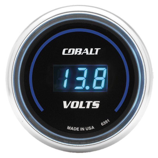 AutoMeter Products 6391 Gauge; Stereo Voltage; 2 1/16in.; 19V; Digital; Cobalt