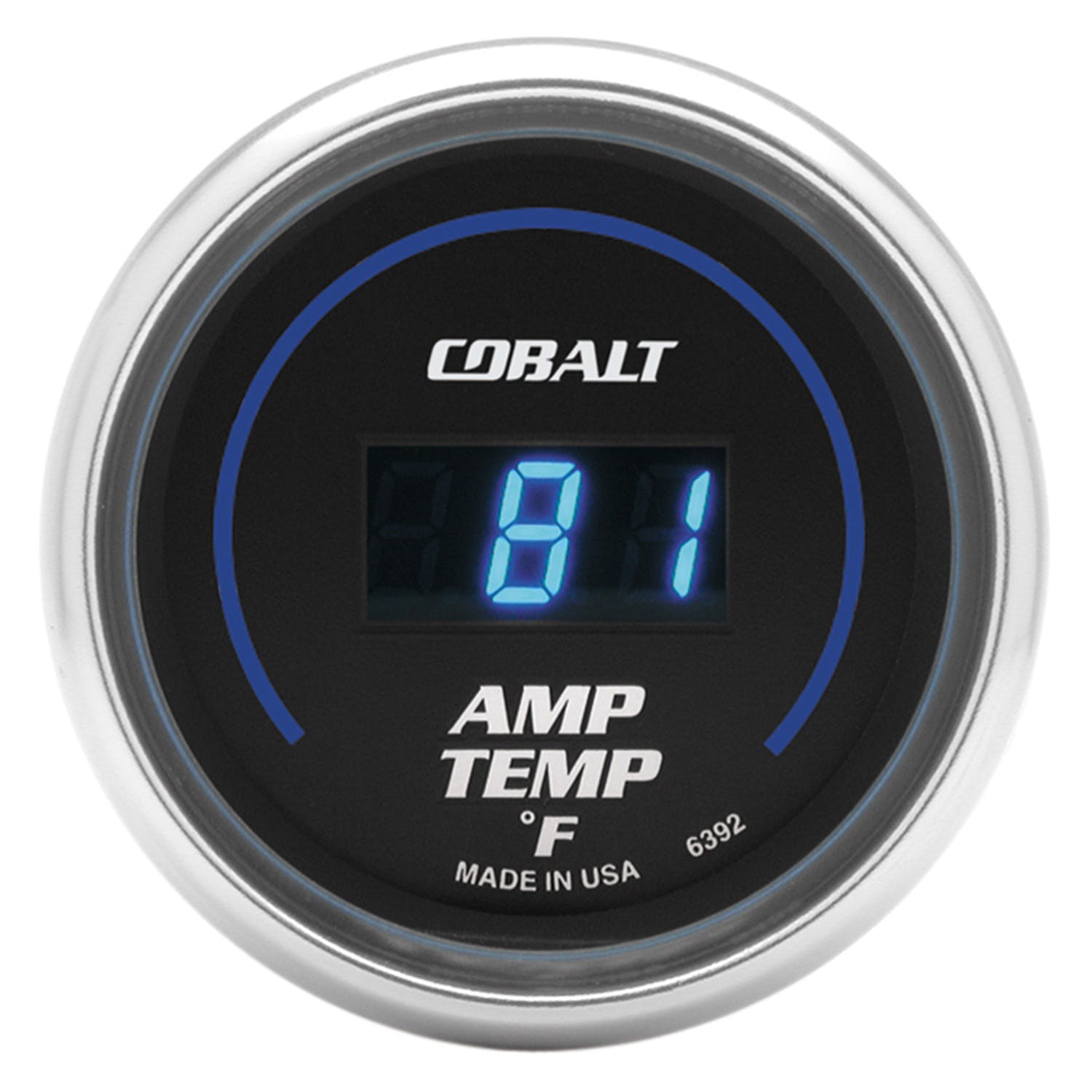 AutoMeter Products 6392 Gauge; Stereo Amp Temperature; 2 1/16in.; 250° F; Digital; Cobalt