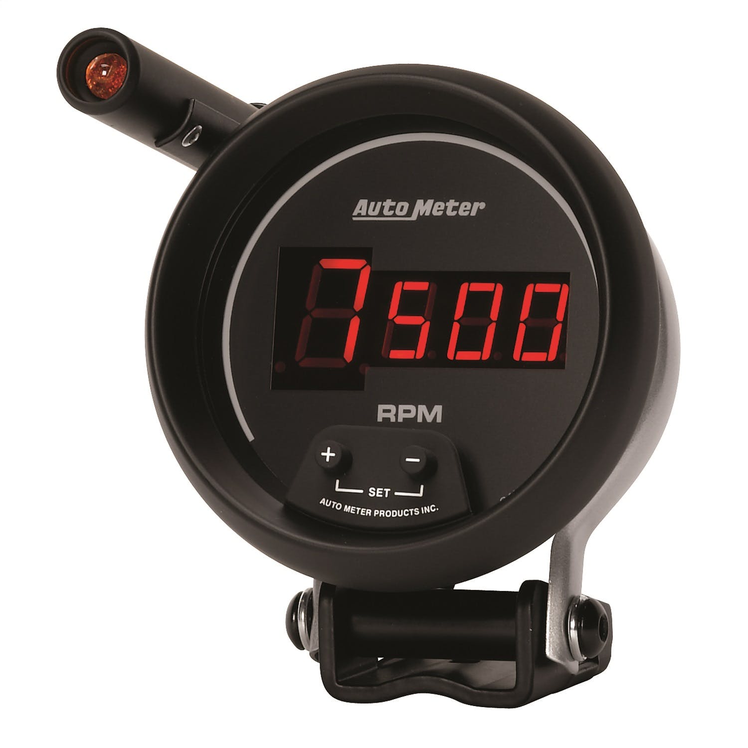 AutoMeter Products 6399 Gauge; Tach; 3 3/4in.; 10k RPM; Pedestal w/ext. Quick-Lite; Digital; Blk Dial w/