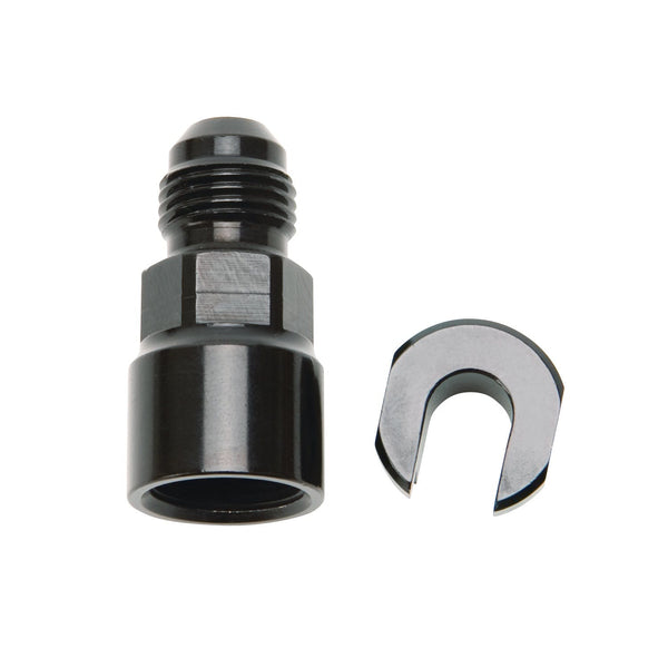 Russell 644113 EFI Adapter Fitting -6 AN Male to 5/16” SAE Quick-Disconnect Female Screw