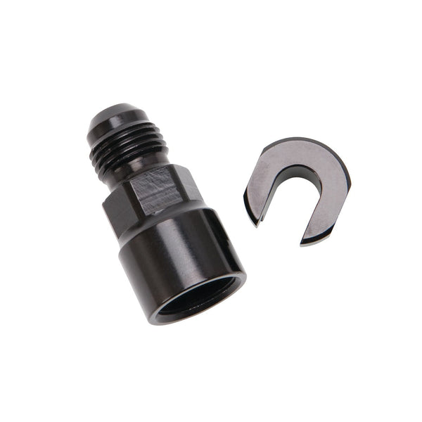 Russell 644113 EFI Adapter Fitting -6 AN Male to 5/16” SAE Quick-Disconnect Female Screw