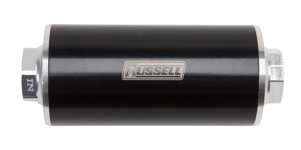 Russell 649250 Fuel Filter 10 Micron #10 An Inlet/#10 An Outlet Blk/Clear Finish