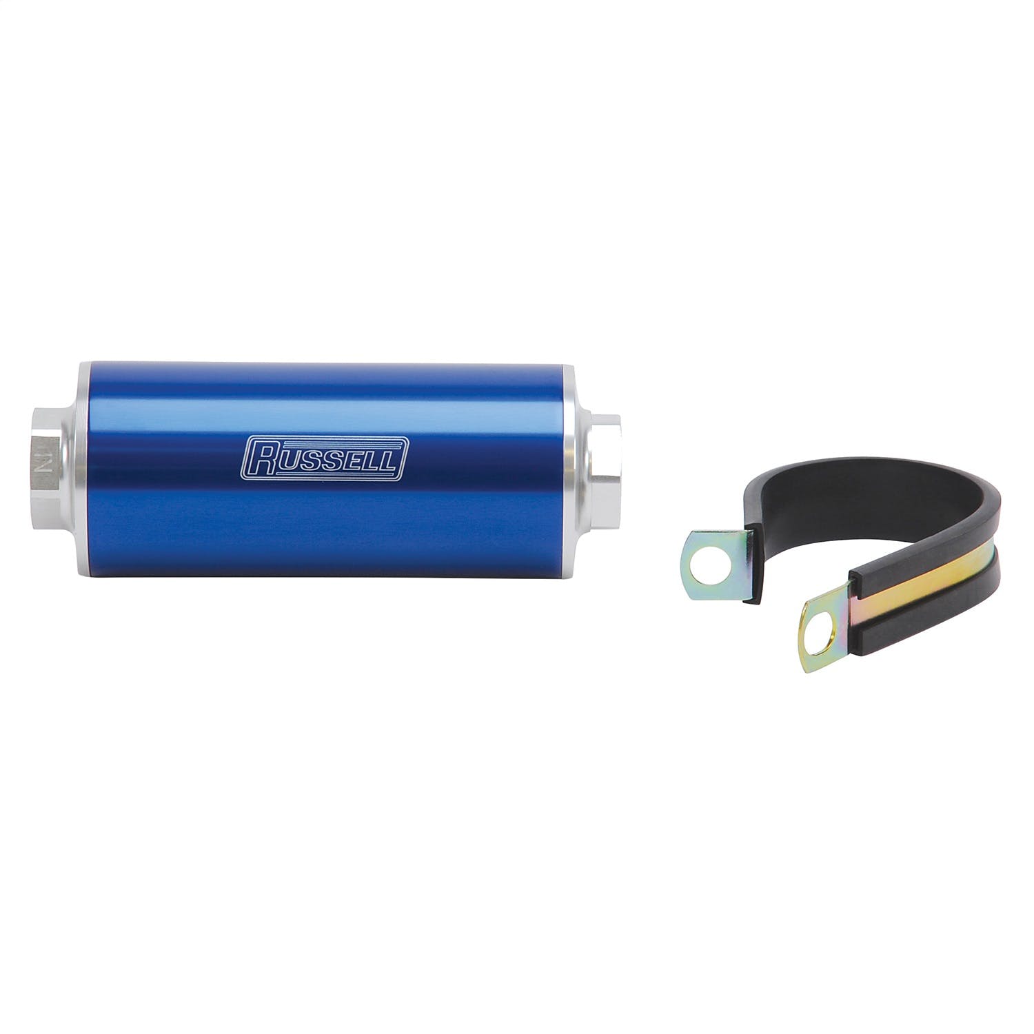 Russell 649262 Fuel filter, Profilter, 6” long, 60 Micron, #10 AN Inlet/#10 AN Outlet, Blu