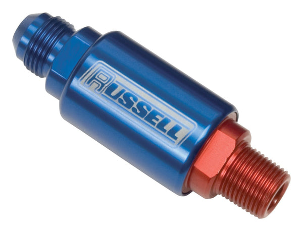 Russell 650170 Competition Fuel Filter -8 X 3/8in Male NPT Anodized