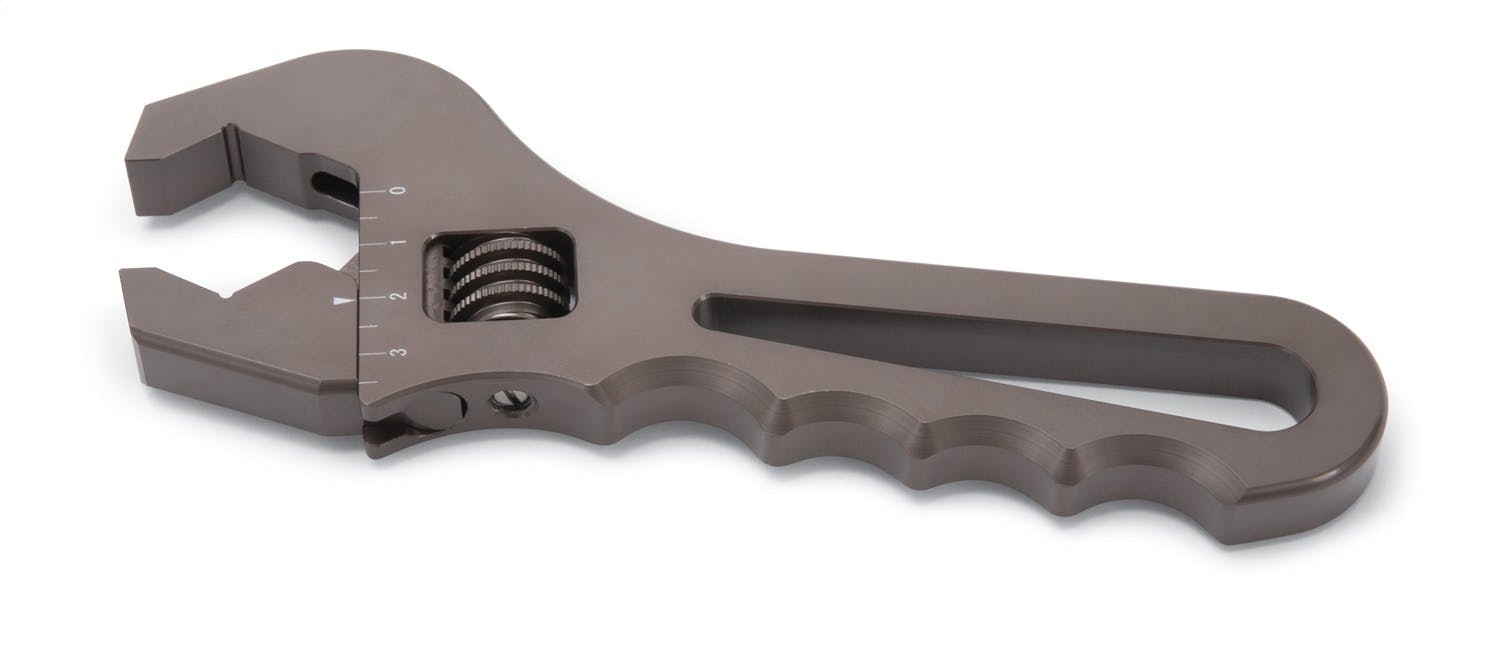 Russell 654410 Adjustable An Wrench V-Flats Aluminum Gray Anodize