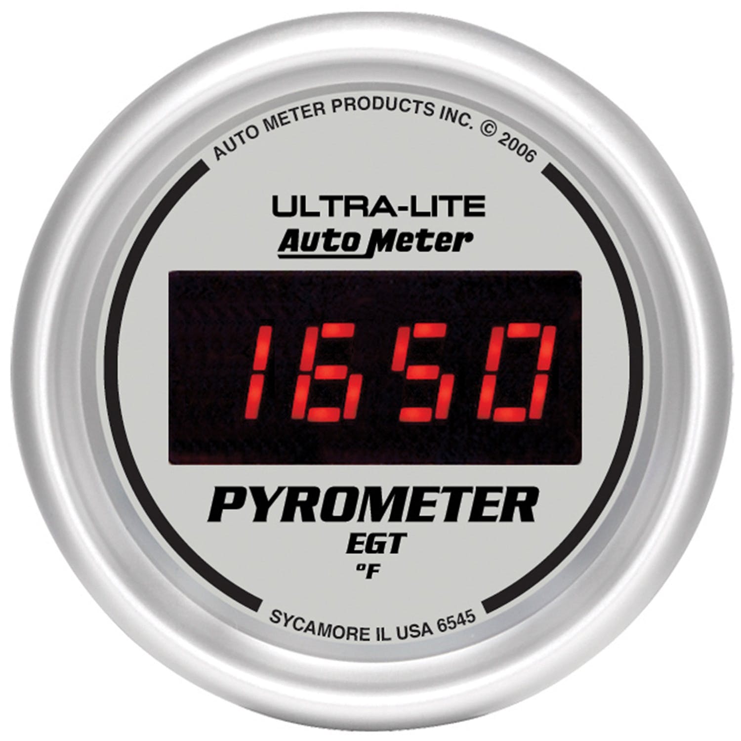 AutoMeter Products 6545 2-1/16in E.G.T. Pyrometer 0-2000 F - Digital Silver